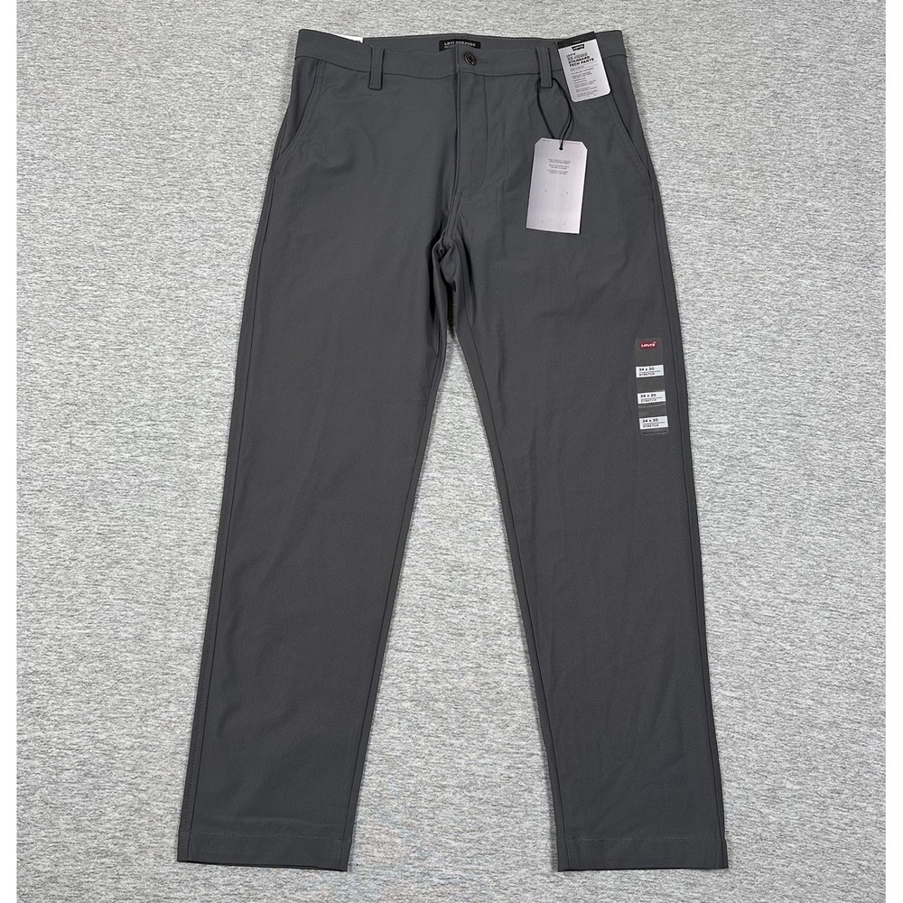 Levi's Pants Mens Size 34x30 Gray XX Chino Standard Tech Taper Stretch City NEW